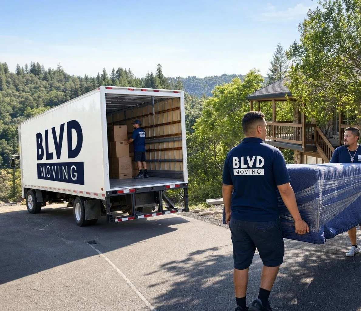 BLVD Moving crew working in Calaveras County