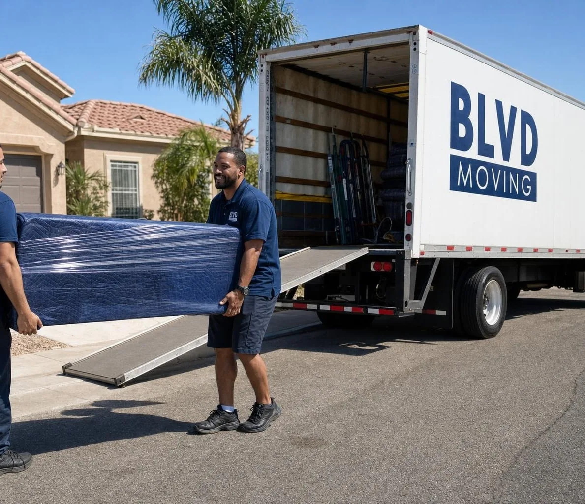 BLVD Moving crew working in Madera County