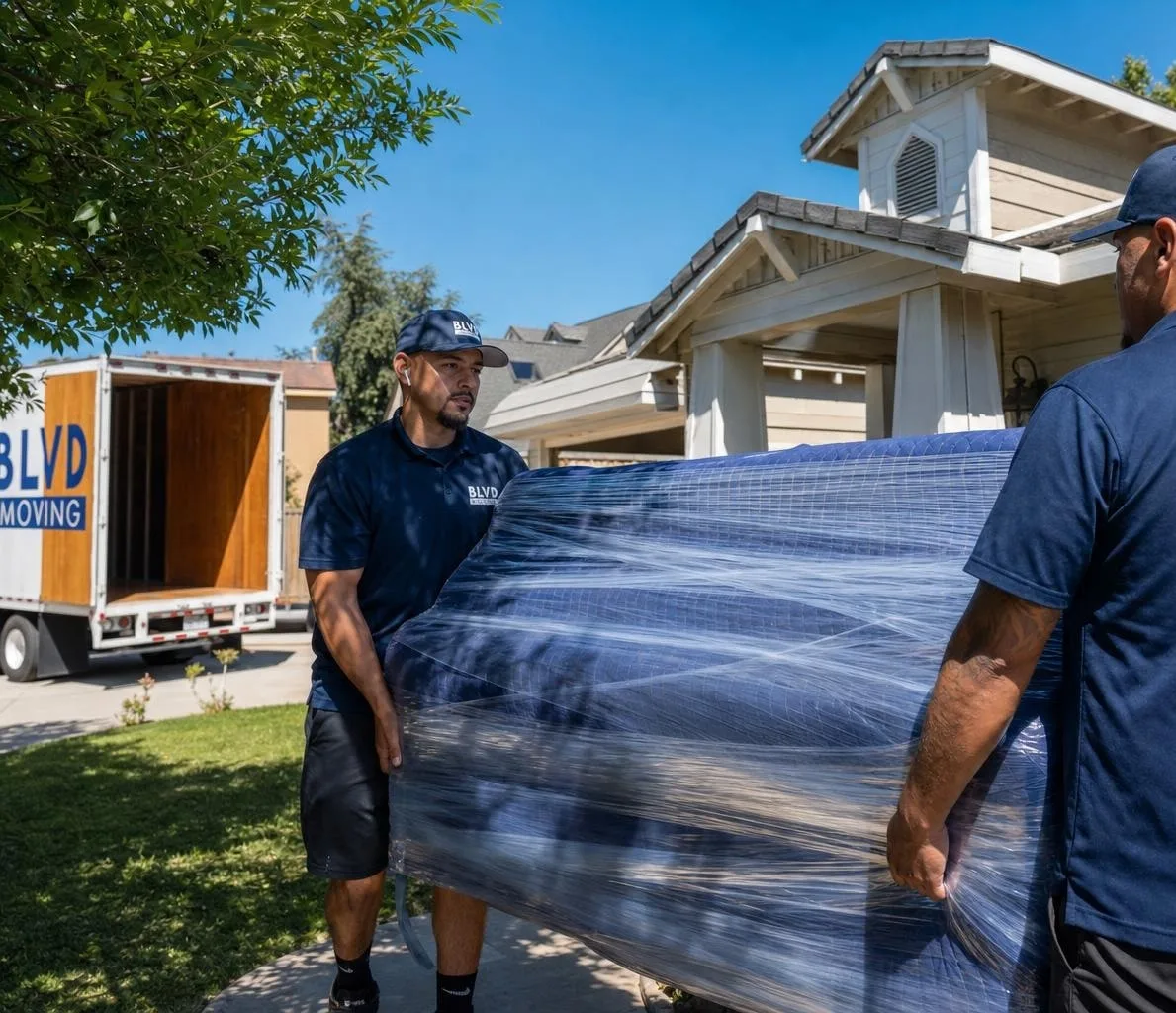 BLVD Moving crew working in Stanislaus County